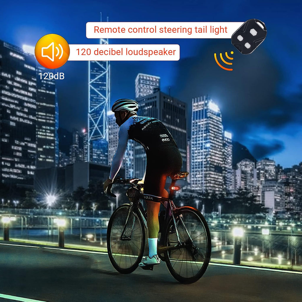 Bike Tail Light with Turn Signals Wireless Remote Control Waterproof Bicycle