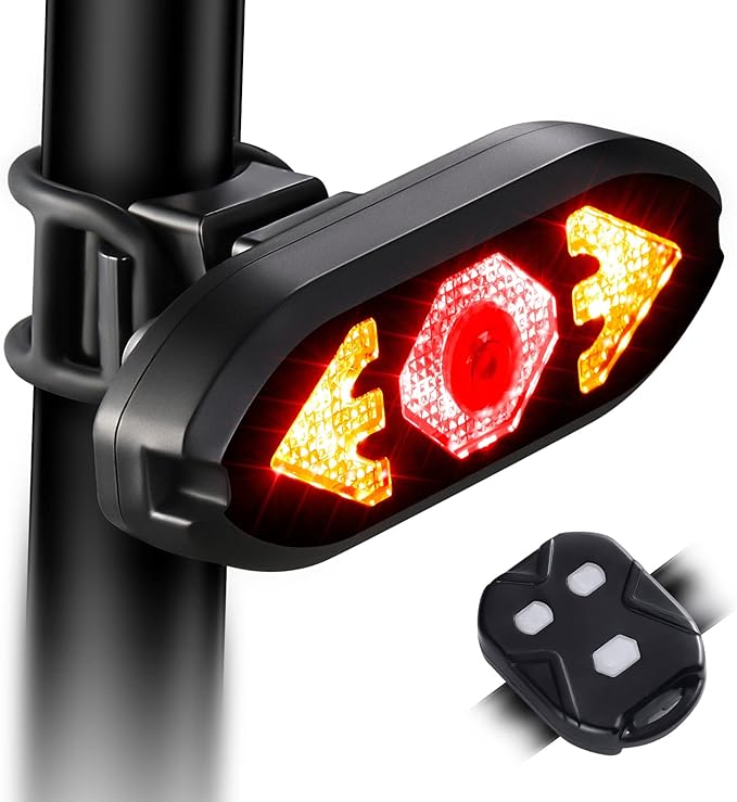 Bike Tail Light with Turn Signals Wireless Remote Control Waterproof Bicycle